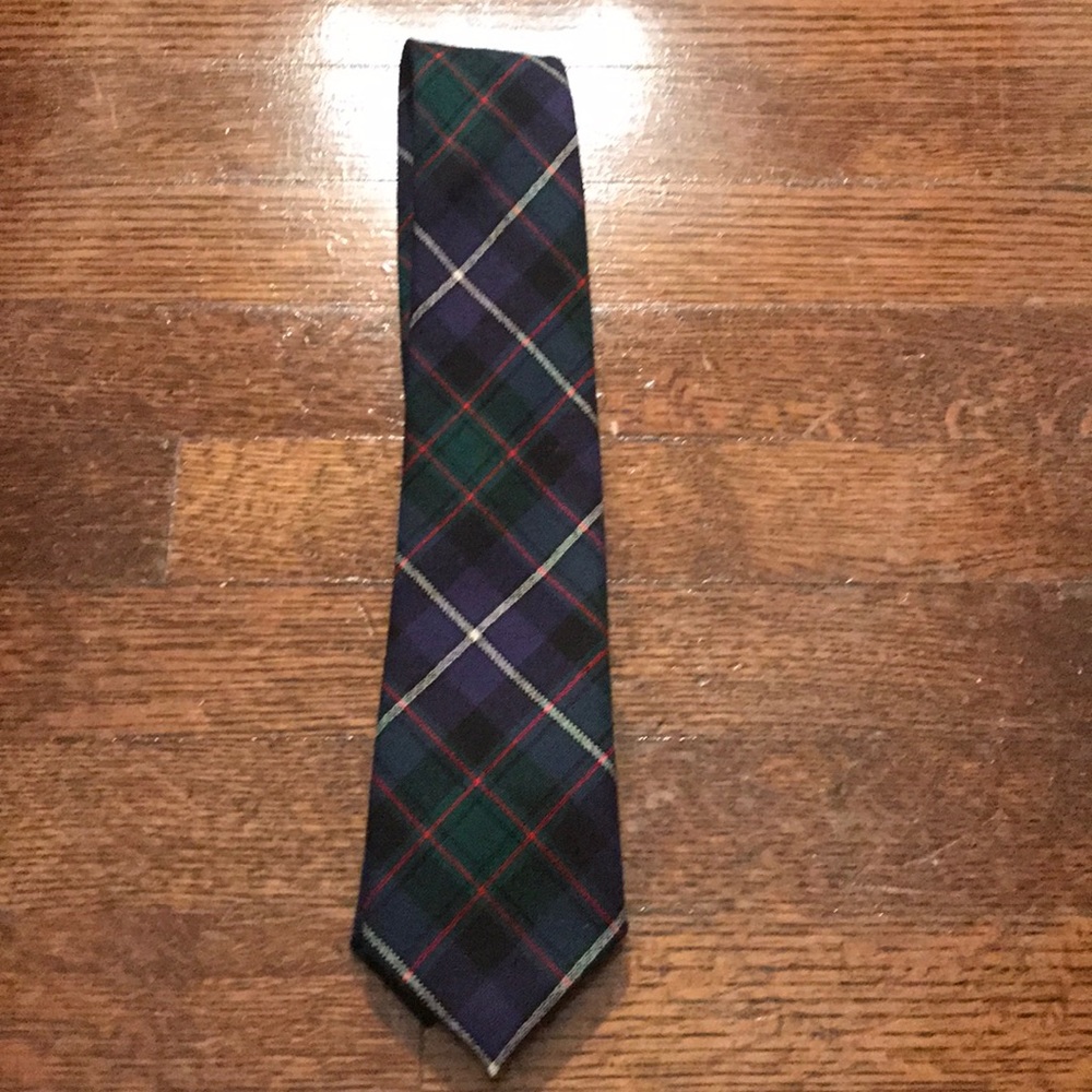 Tartan plaid wool tie